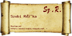 Szobi Réka névjegykártya